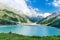 Spectacular scenic Big Almaty Lake ,Tien Shan Mountains in Almaty, Kazakhstan,Asia