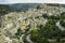 Spectacular scenic view of colorful houses in old Ragusa Ibla and a winding road in Sicily