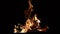 Spectacular shots of burning firewood in the grill. Slow motion clip 240 fps