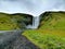 Spectacular Skogafoss waterfall, Iceland