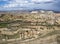 Spectacular skyline view from the top of Chavushin castle. Group of fairy chimney rock formation at the foreground