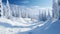 Spectacular Snowscapes: Terragen-inspired Paths And Spruce Trees