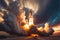 Spectacular Space Shuttle rocket launch Nasa SpaceX type image