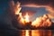 Spectacular Space Shuttle rocket launch Nasa SpaceX type image