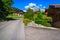 Spectacular street in the famous alpine village, Grindelwald, Switzerland