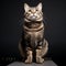 Spectacular Studio Shot Of Tabby Cat With Volumetric Lighting