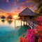 Spectacular Sunrise at Bora Bora