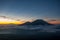 Spectacular sunrise from Mount Batur, Bali, Indonesia