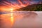 Spectacular Sunrise Over Pristine Beach