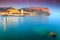 Spectacular sunset with Cassis lighthouse and Cap Canaille cliffs,France,Europe