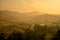 Spectacular sunset in the Liendo Valley, Cantabria, Spain