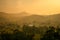 Spectacular sunset in the Liendo Valley, Cantabria, Spain