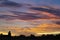 Spectacular sunset over farmland near Kakadu