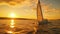 Spectacular Sunset Sailboat Captured In 32k Uhd With Konica Auto S3