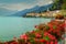 Spectacular town of lake Como with luxury buildings, Bellagio, Italy