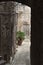 Spectacular traditional italian medieval alley in the historic center of beautiful little town of Spello