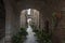 Spectacular traditional italian medieval alley in the historic center of beautiful little town of Spello