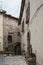 Spectacular traditional italian medieval alley in the historic center of beautiful little town of Spello Perugia