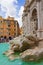 Spectacular Trevi fountain decoration Rome Italy