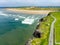 Spectacular Tullan Strand, one of Donegal`s renowned surf beaches, framed by a scenic back drop provided by the Sligo-Leitrim Mou