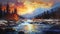 Spectacular Uhd Oil Painting Of A Mountain Stream