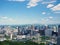 Spectacular view of the Downtown Montreal from the Mount Royal belvedere. Montreal, Canada