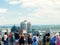 Spectacular view of the Downtown Montreal from the Mount Royal belvedere. Montreal, Canada