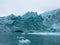 Spectacular view of the Glacier Samarinbreen. Debouches into Hornsund Fjord, Spitsbergen Island, Norway