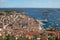 Spectacular view of the Old Town of Hvar, Croatia