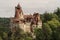 Spectacular view onto Bran Castle on a sunny day