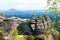 Spectacular view of Prebischtor Gate, Bohemian Switzerland, Czech Republic