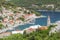 Spectacular view on Pucisca town located on the north coast of Brac island, Croatia