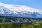 Spectacular view of a snowy mountain glacier, Denali National Park,Alaska, USA, United States of America, Global warming climate