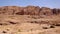 Spectacular view of the south-west face of the Siq Mountain in Petra Archaeological Park