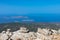 Spectacular view of the spectacular north side of Rhodes island. Seen from the Attavyros mountain. Rhodes Island, Greece.