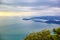 Spectacular view of Whangarei harbor from Mt Manaia, NZ