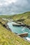 Spectacular views from the top of Warren point looking towards Boscastle Harbour entrance and the village beyond