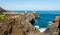 Spectacular vulcanic coastline shapped with lava forms.