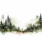 Spectacular Watercolor Pine Forest Illustration With Nature-inspired Layers