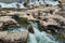 spectacular waterfalls and rapids of the Cascades du Sautadet, France