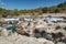 spectacular waterfalls and rapids of the Cascades du Sautadet, France