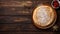 Spectacular Xmaspunk Pancakes On Wooden Table - Top View