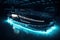 A Spectacular Yacht concept futuristic LED lights generative AI