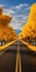 Spectacular Yellow Trees On The Road: Influenced By Ancient Chinese Art