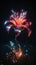 Spectacularly Glowing Lily with Vibrant Neon Petals AI Generated