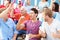 Spectators Cheering At Outdoor Sports Event