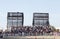 Spectators on grandstand to watch horse show