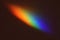 Spectral colors in a light beam on a dark background