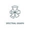 Spectral graph vector line icon, linear concept, outline sign, symbol