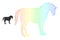 Spectral Net Gradient Horse Icon